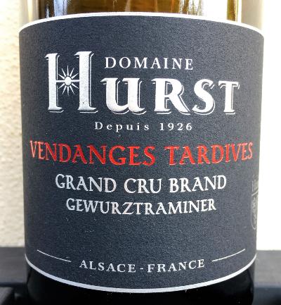 GEWURZTRAMINER VENDANGES TARDIVES 2020 GRAND CRU BRAND