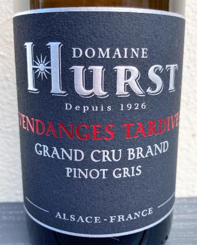 PINOT GRIS VENDANGES TARDIVES 2020 GRAND CRU BRAND - 50CL