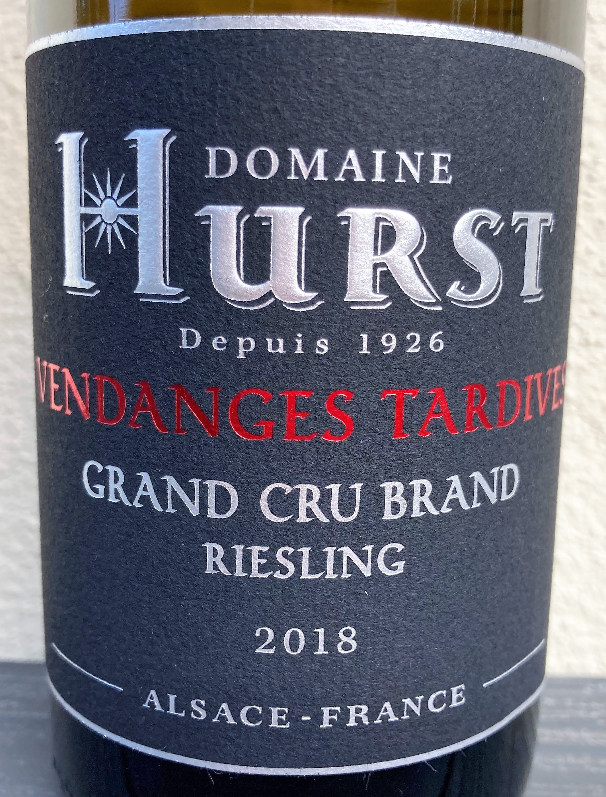 RIESLING VENDANGES TARDIVES 2018 GRAND CRU BRAND - 50 CL